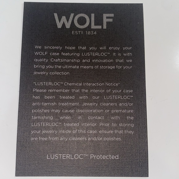 WOLF Chloé Jewelry Roll Black & Tan
Diamond Jewelry Wallet with Lusterloc NWT - Picture 10 of 13